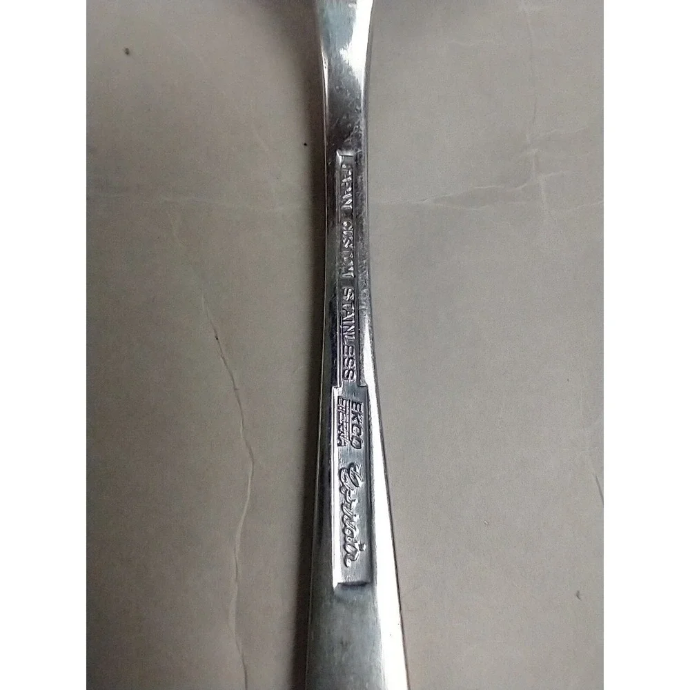 Vtg. Ekco Eterna Corsair Pattern‎ Stainless Steel Flatware 6 Teaspoons #5